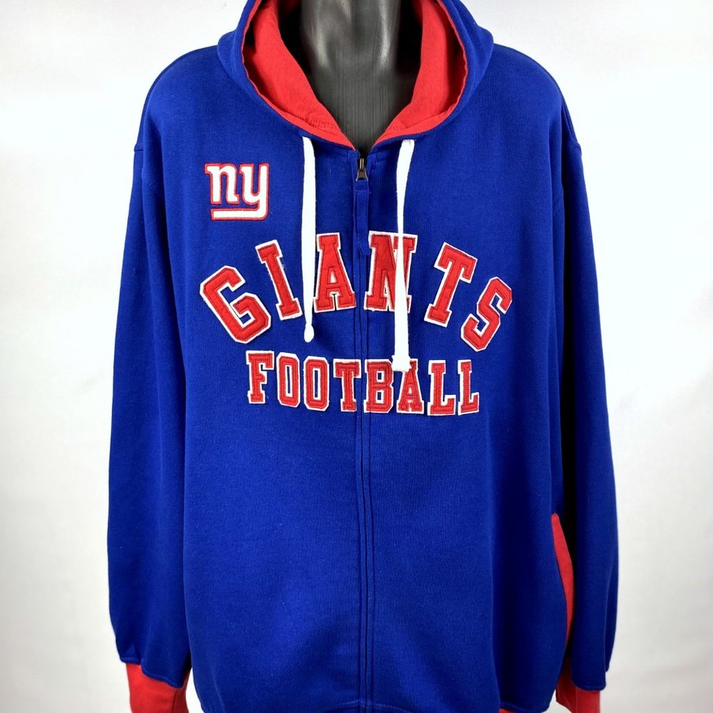 NEW YORK GIANTS NFL Full Zip Hoody  SEWN LETTERING M, L, XL, 2X